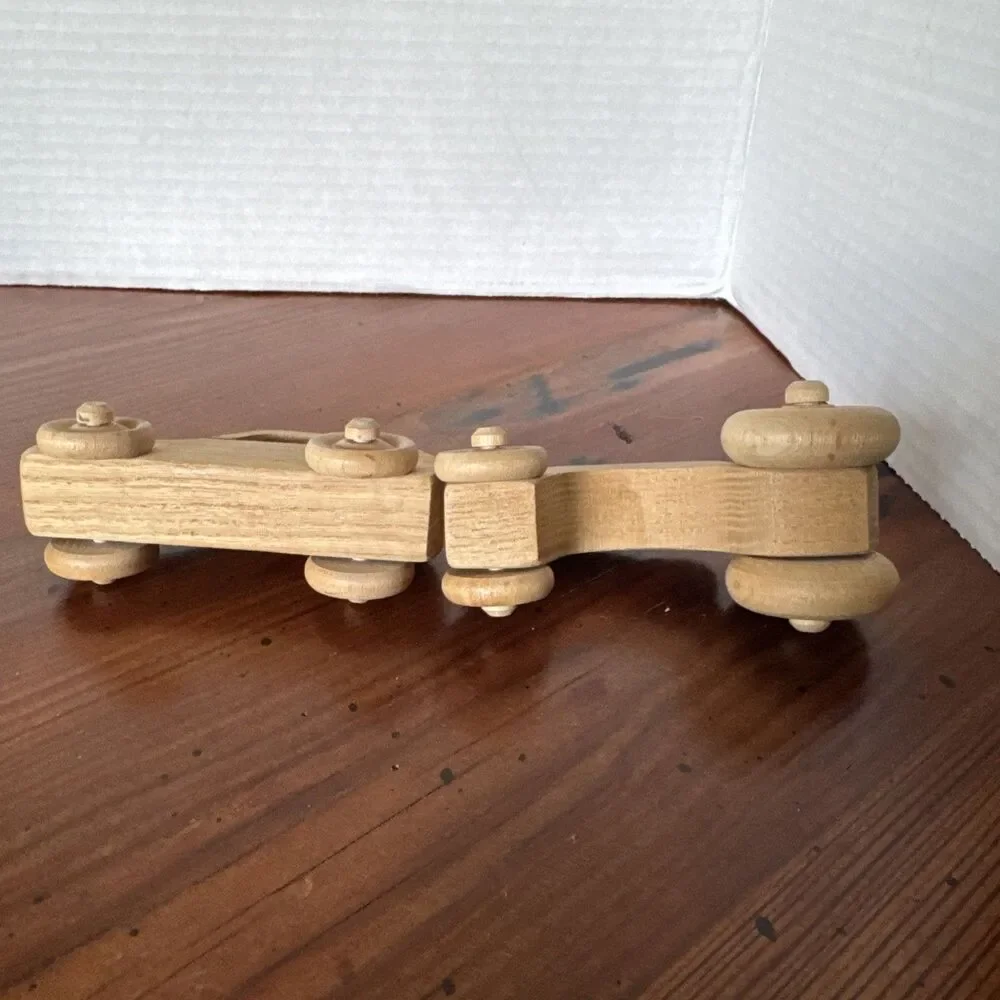 2 Wooden Vehicles 1 Wooden Tractor And 1 Car Wood Toy Collectible